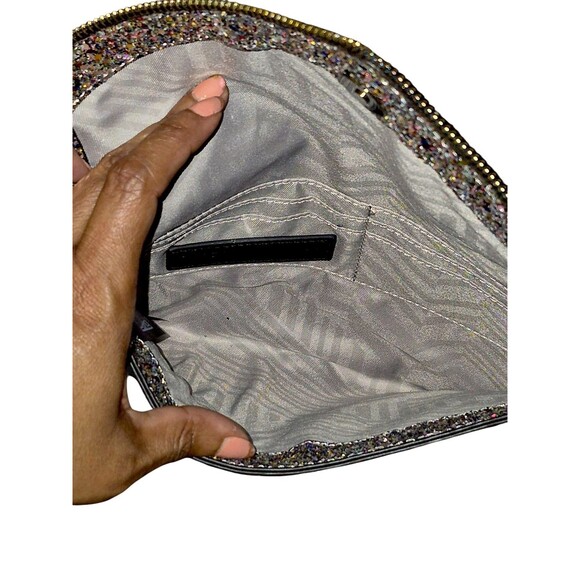 REBECCA MINKOFF Glitter LEO Envelope Glam Clutch Purse Multicolor NWOT Going Out - Picture 3 of 6